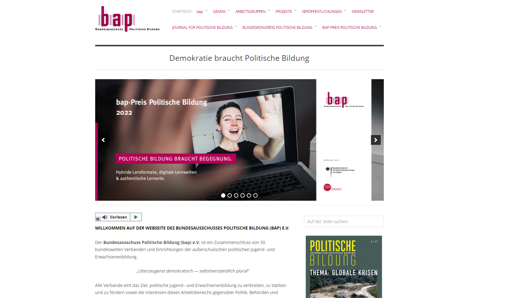 Bundesausschuss Politische Bildung (bap) e.V.